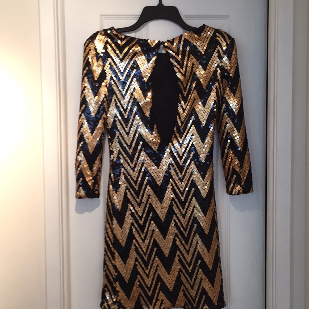 Ark & Co Sequenced Gold Dress